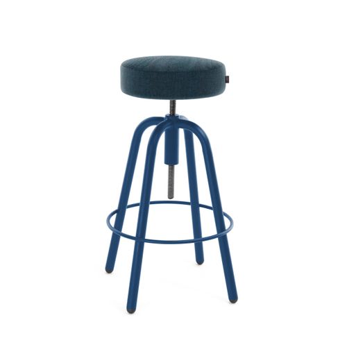 Bejot SPIN round barová židle čalouněná  - Královská modř